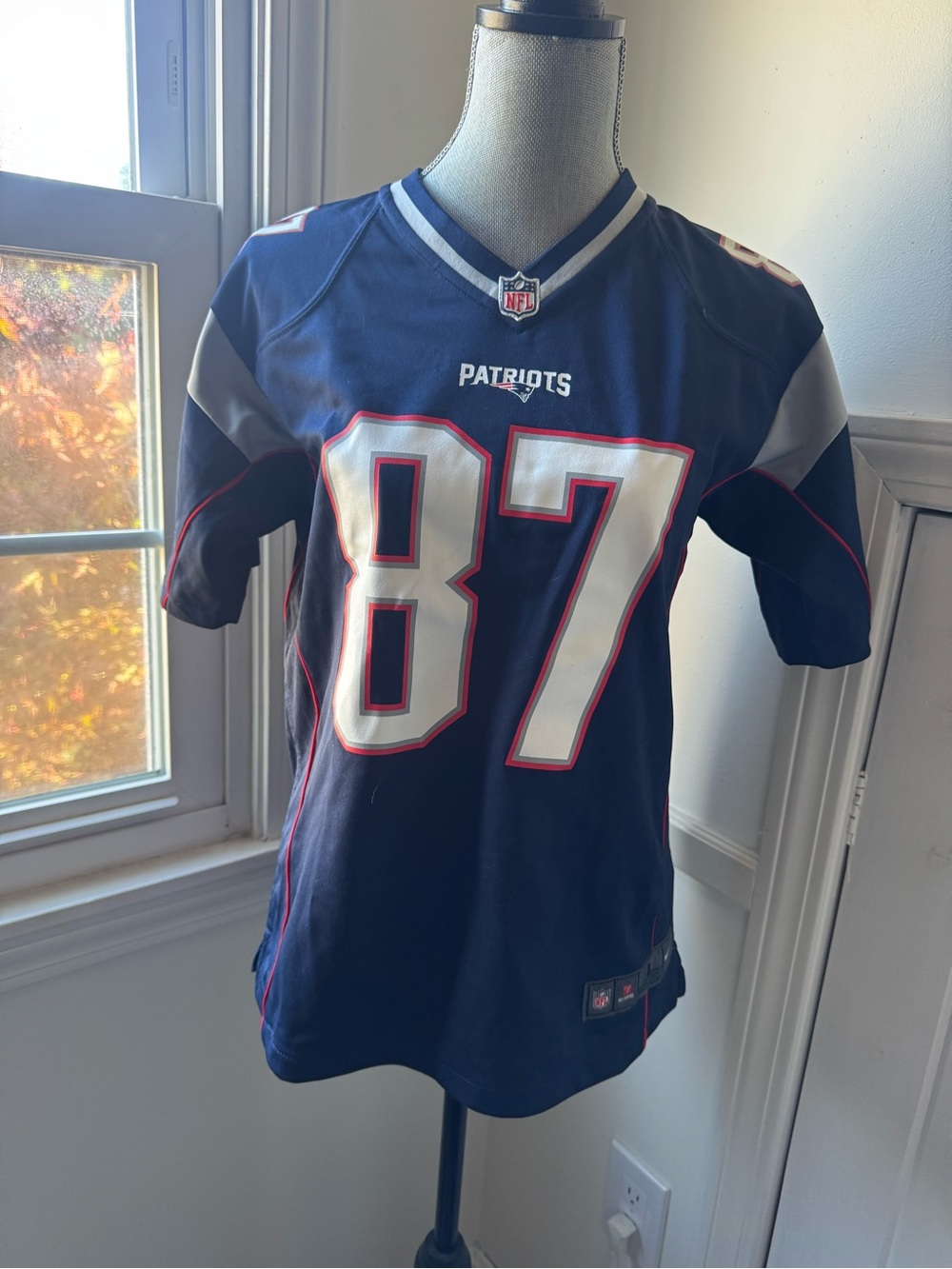Youth NFL Patriots #87 Gronkowski Football Jersey